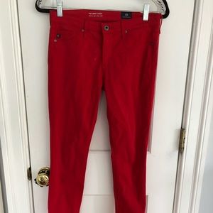 Anthropologie red soft jeans